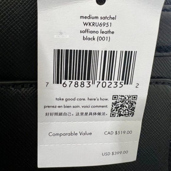 Kate Spade Staci Black Medium Satchel Crossbody - Picture 9 of 9